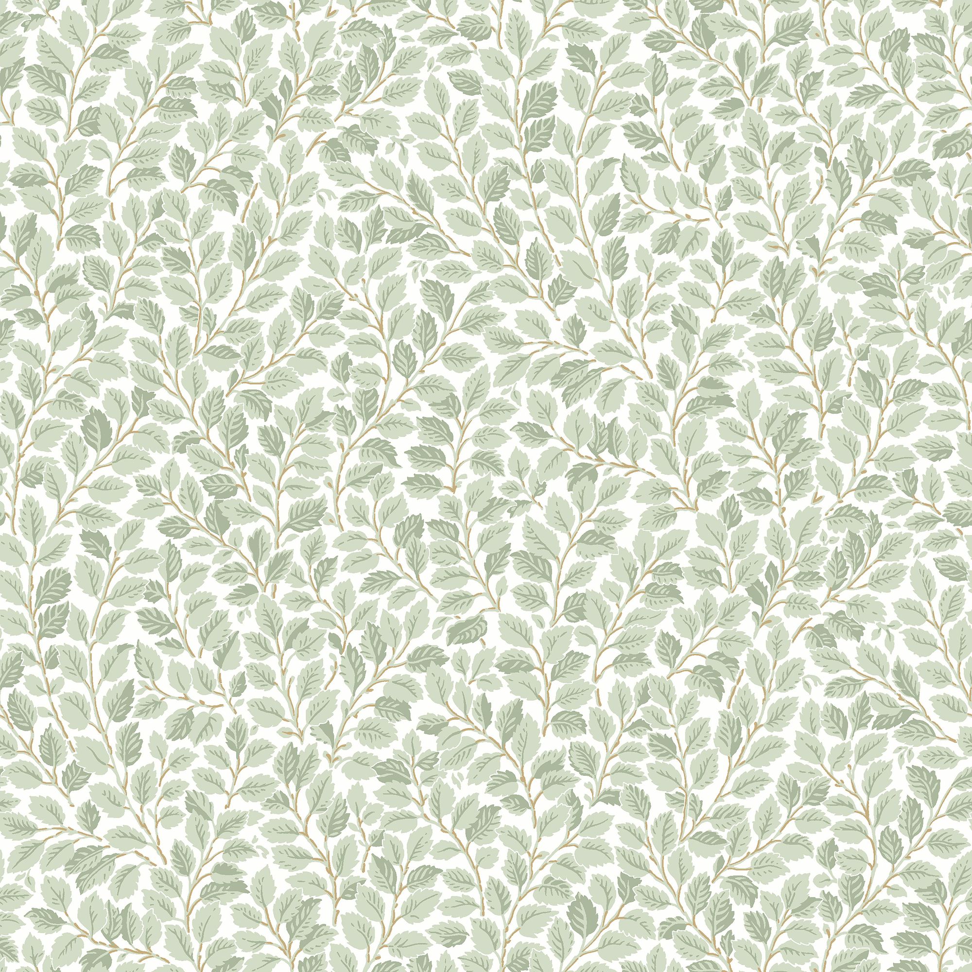 7662 Hazel Light Green and White Falsterbo III Wallpaper by Boråstapeter