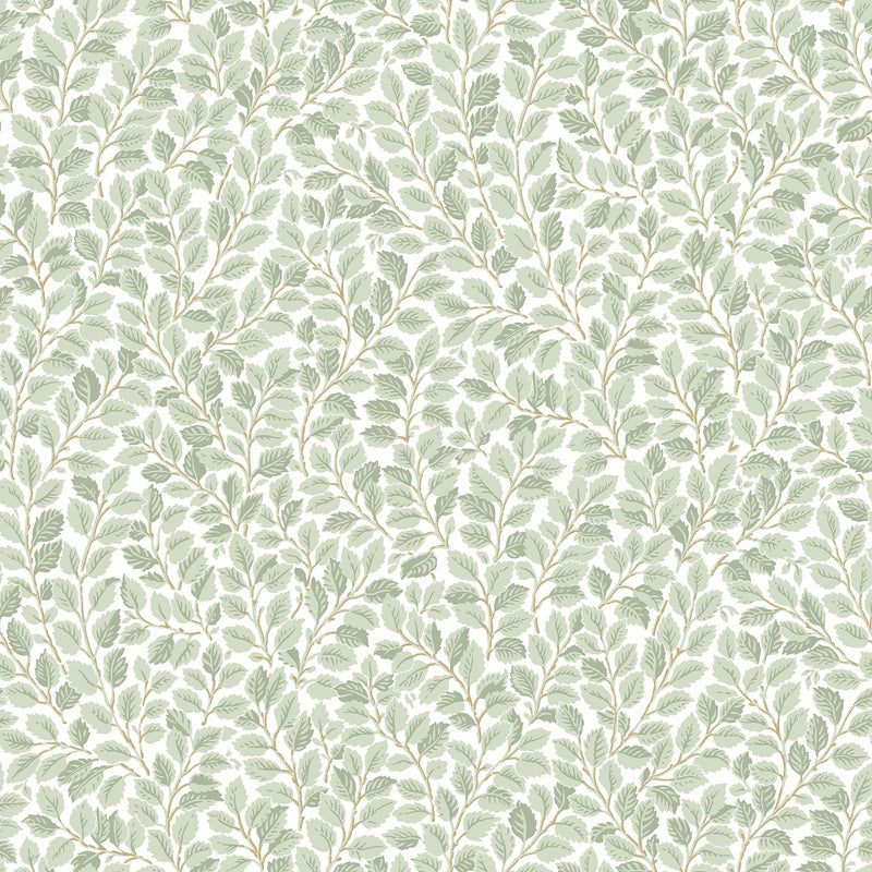 7662 Hazel Light Green and White Falsterbo III Wallpaper by Boråstapeter