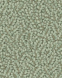 7663 Hazel Dark Green and Black Falsterbo III Wallpaper by Boråstapeter