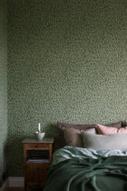7663 Hazel Dark Green and Black Falsterbo III Wallpaper by Boråstapeter