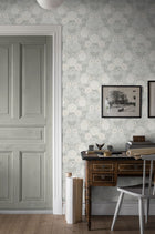 7664 Dahlia Garden Light Grey and Beige Falsterbo III Wallpaper by Boråstapeter