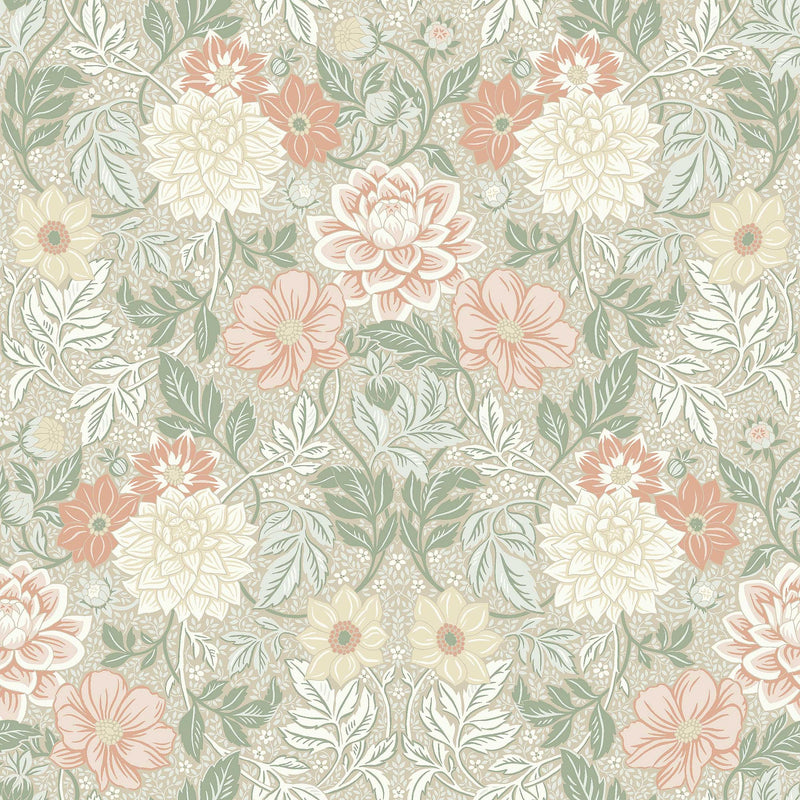 7665 Dahlia Garden Multicoloured Icons Wallpaper by Boråstapeter