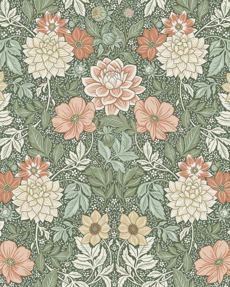 7666 Dahlia Garden Multicoloured Falsterbo III Wallpaper by Boråstapeter