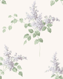 7668 Lilacs Light Beige and Purple Falsterbo III Wallpaper by Boråstapeter
