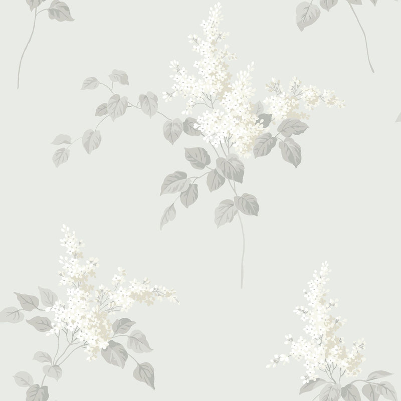 7669 Lilacs Light Grey and White Falsterbo III Wallpaper by Boråstapeter