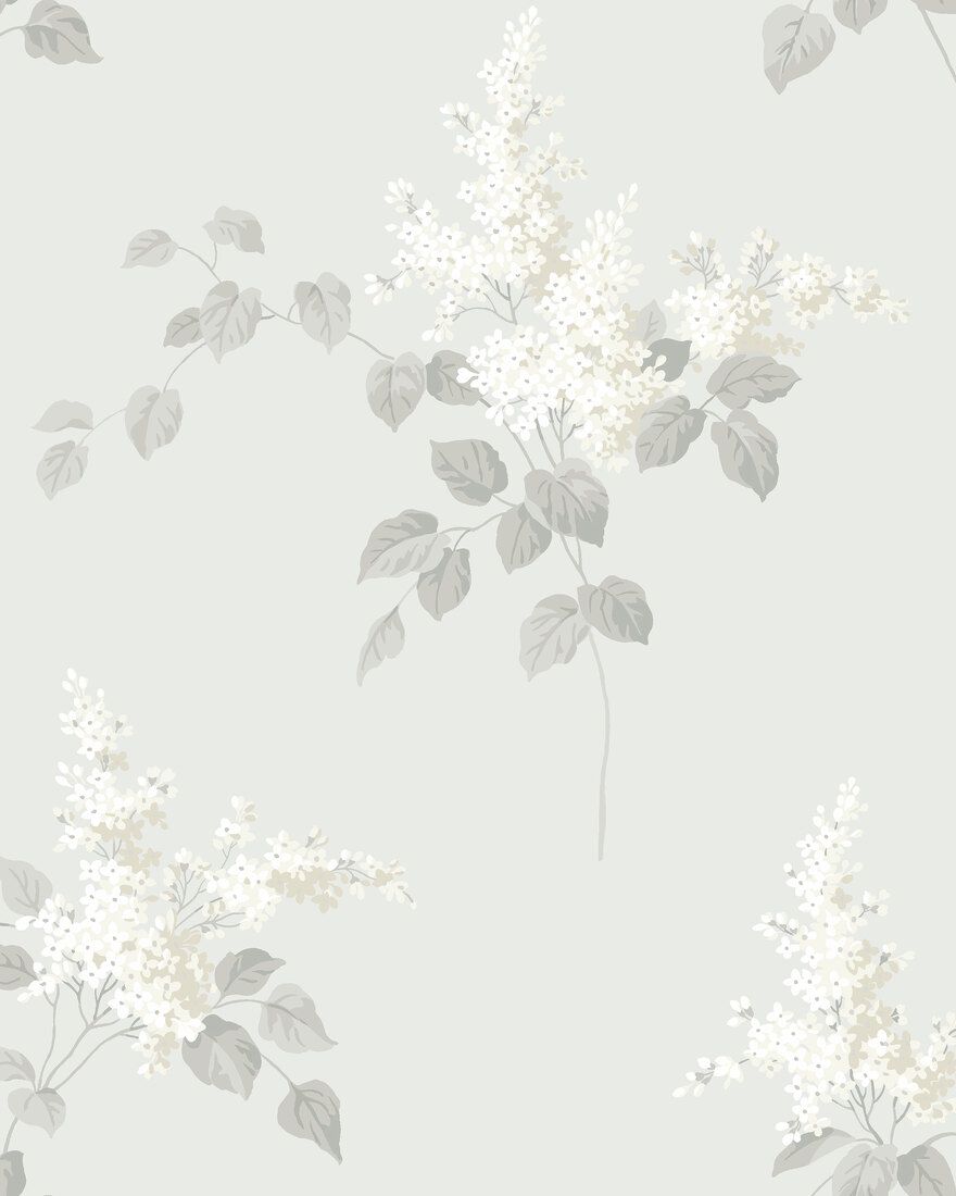 7669 Lilacs Light Grey and White Falsterbo III Wallpaper by Boråstapeter