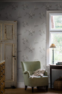 7669 Lilacs Light Grey and White Falsterbo III Wallpaper by Boråstapeter