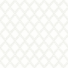 7670 Trellis Leaves Light Grey and White Falsterbo III Wallpaper by Boråstapeter