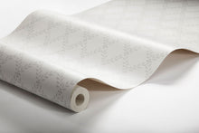 Trellis Leaves Light Grey and White Falsterbo III Wallpaper by Boråstapeter