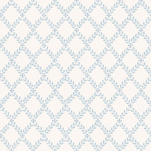 7672 Trellis Leaves Light Blue and Grey Falsterbo III Wallpaper by Boråstapeter