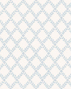 7672 Trellis Leaves Light Blue and Grey Falsterbo III Wallpaper by Boråstapeter