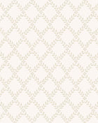 7673 Trellis Leaves Light Beige and White Falsterbo III Wallpaper by Boråstapeter