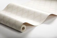 7673 Trellis Leaves Light Beige and White Falsterbo III Wallpaper by Boråstapeter