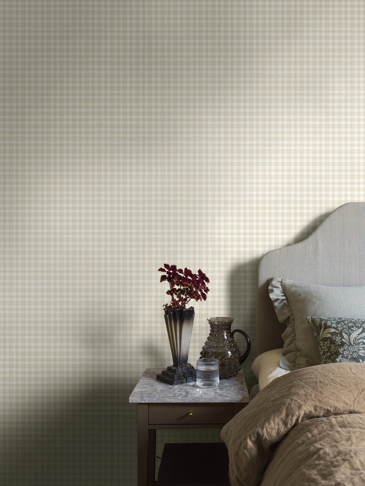 7675 Frida Light Beige and White Falsterbo III Wallpaper by Boråstapeter