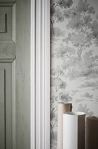 7677 Countryside Morning Light Grey and White Falsterbo III Wallpaper by Boråstapeter