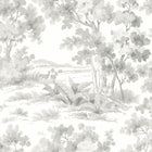 7677 Countryside Morning Light Grey and White Falsterbo III Wallpaper by Boråstapeter