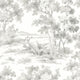 Countryside Morning Light Grey and White Falsterbo III Wallpaper by Boråstapeter