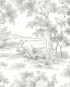 7677 Countryside Morning Light Grey and White Falsterbo III Wallpaper by Boråstapeter