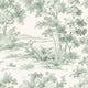 Countryside Morning Light Green and White Falsterbo III Wallpaper by Boråstapeter