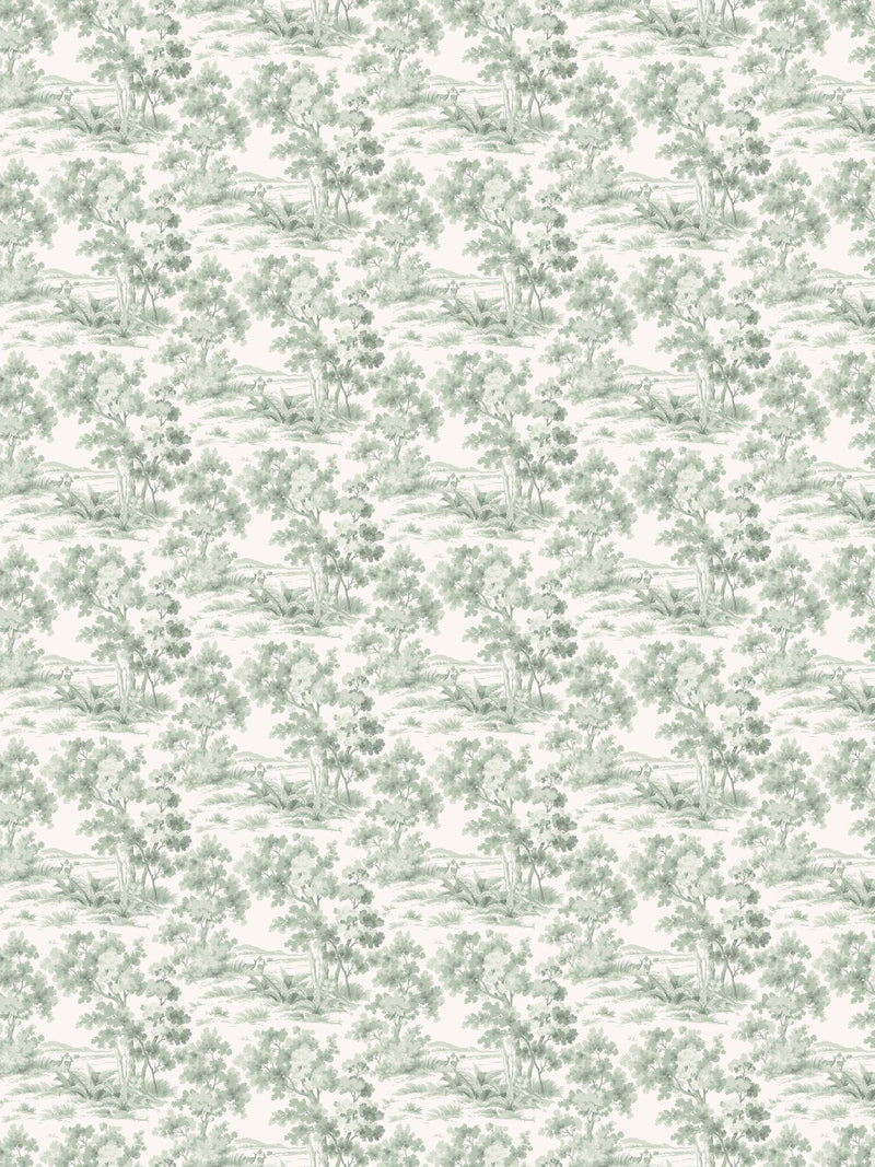 7678 Countryside Morning Light Green and White Falsterbo III Wallpaper by Boråstapeter