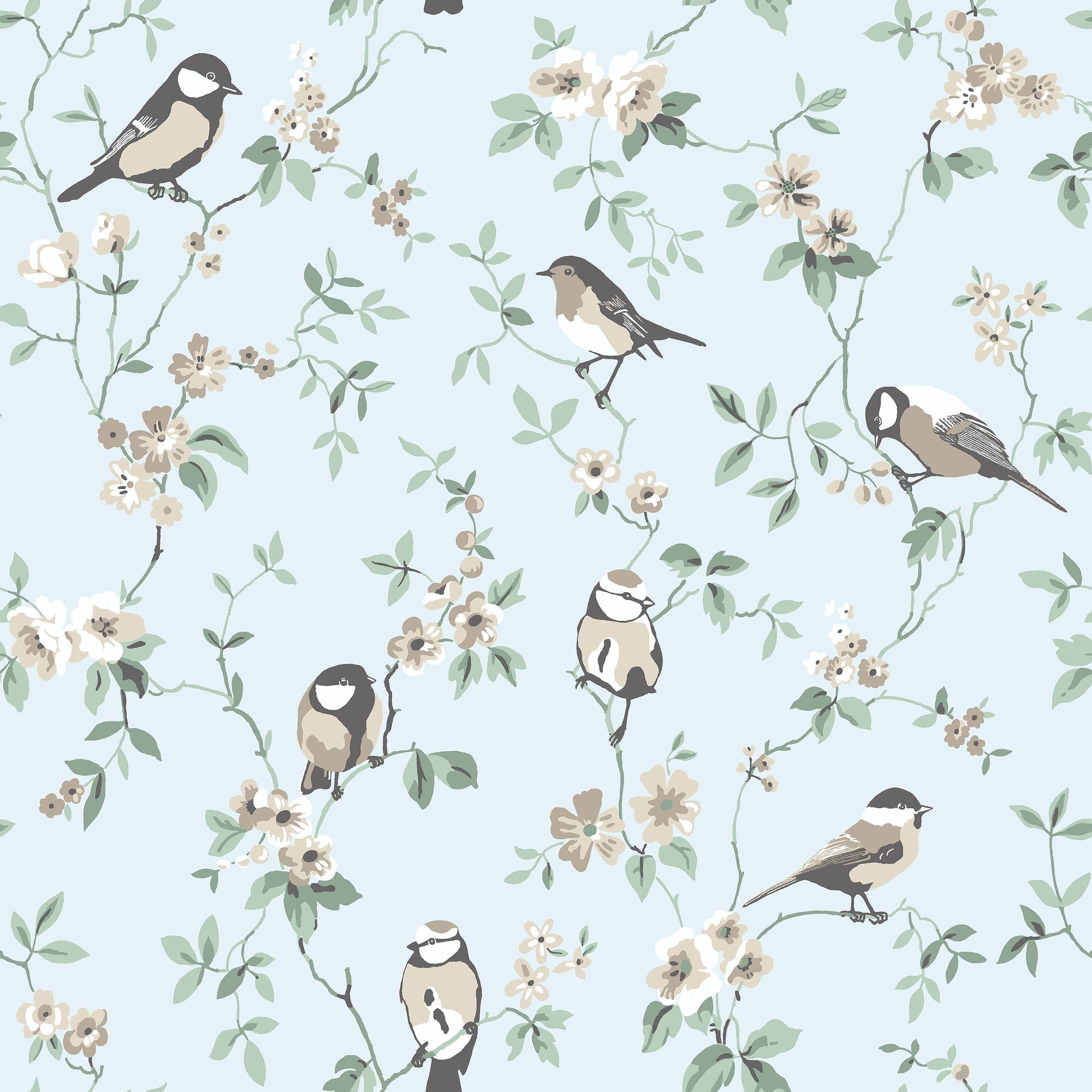 7681 Falsterbo Birds Multicoloured Falsterbo III Wallpaper by Boråstapeter