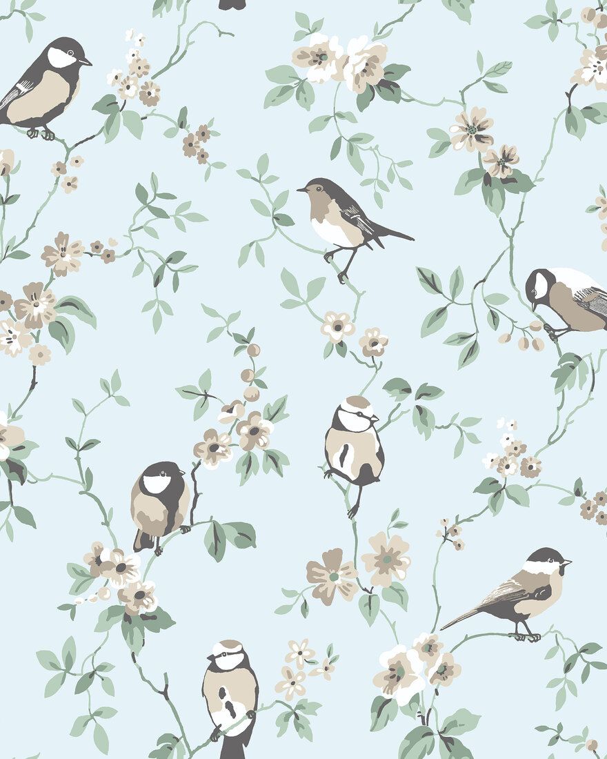 7681 Falsterbo Birds Multicoloured Falsterbo III Wallpaper by Boråstapeter