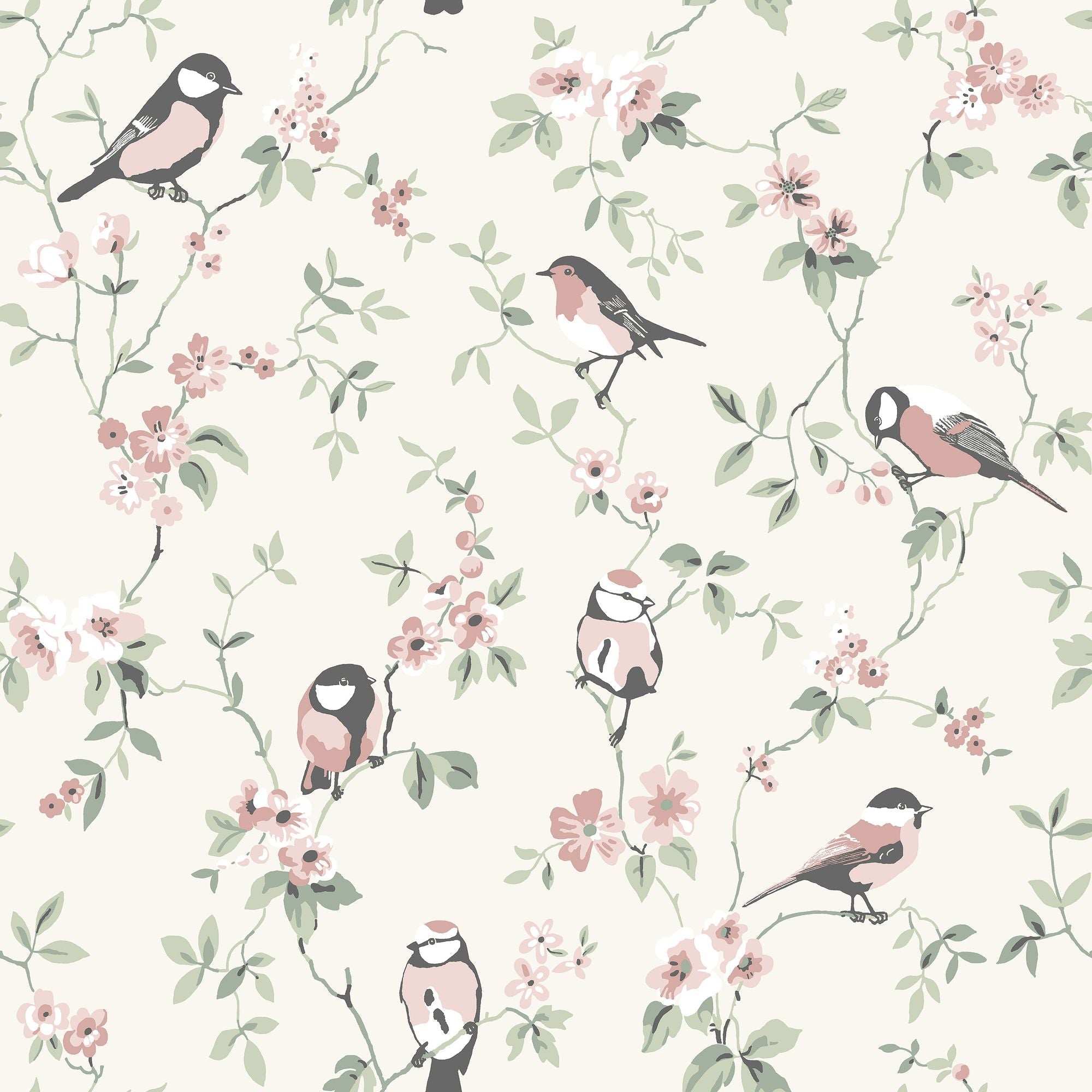 7682 Falsterbo Birds Multicoloured Falsterbo III Wallpaper by Boråstapeter
