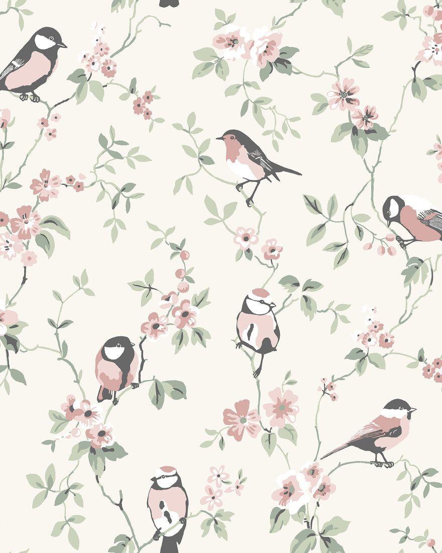 7682 Falsterbo Birds Multicoloured Falsterbo III Wallpaper by Boråstapeter