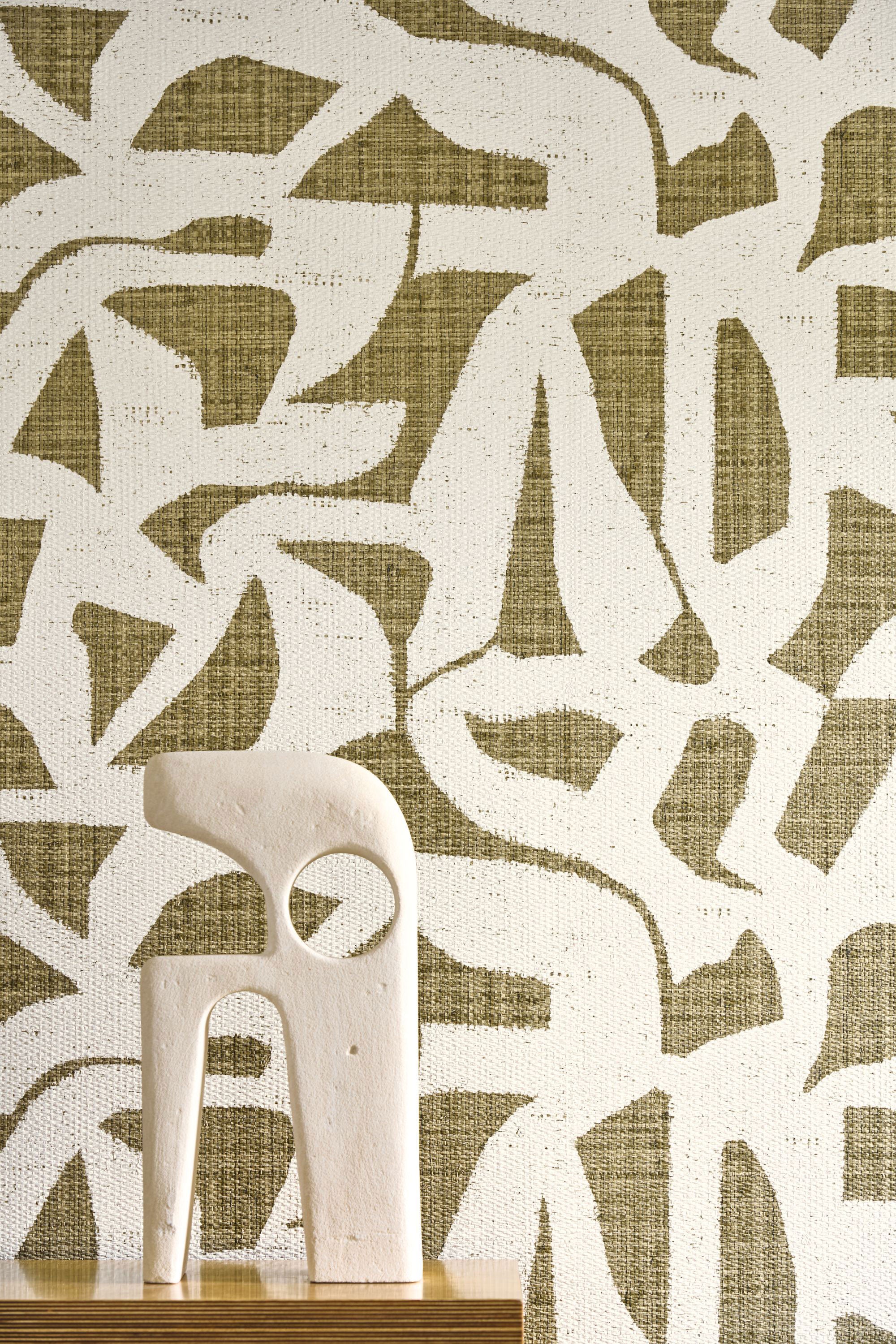 76830712 Cana Kaki Modernismo Wallpaper by Casamance