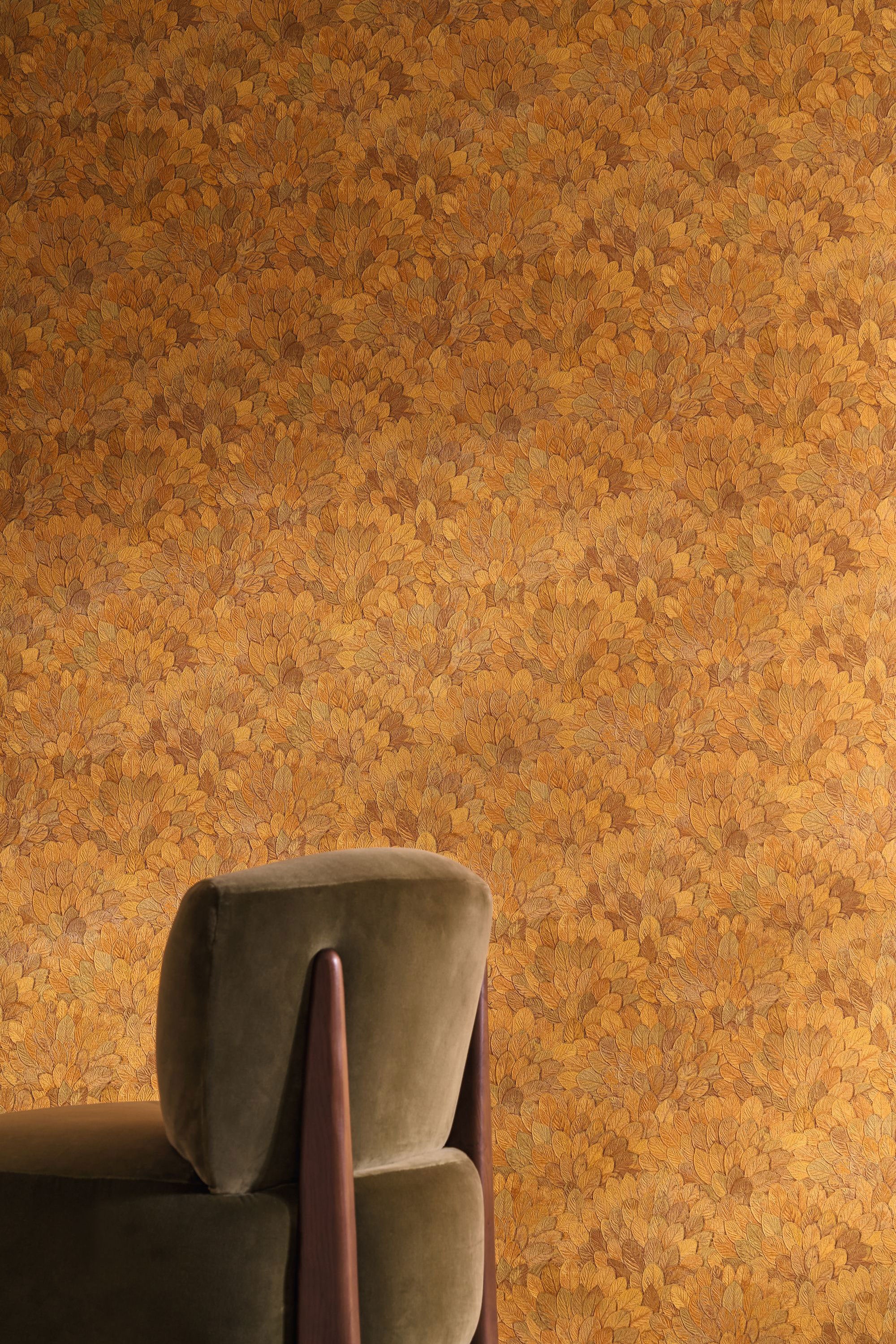 76841324 Feijoa Safran Modernismo Wallpaper by Casamance