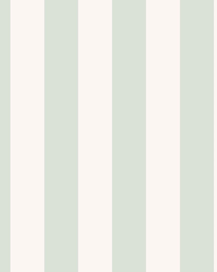 Falsterbo Stripe Light Green and Beige Falsterbo III Wallpaper by Boråstapeter