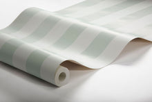 Falsterbo Stripe Light Green and Beige Falsterbo III Wallpaper by Boråstapeter