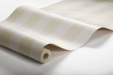 7685 Falsterbo Stripe Light Beige and White Falsterbo III Wallpaper by Boråstapeter