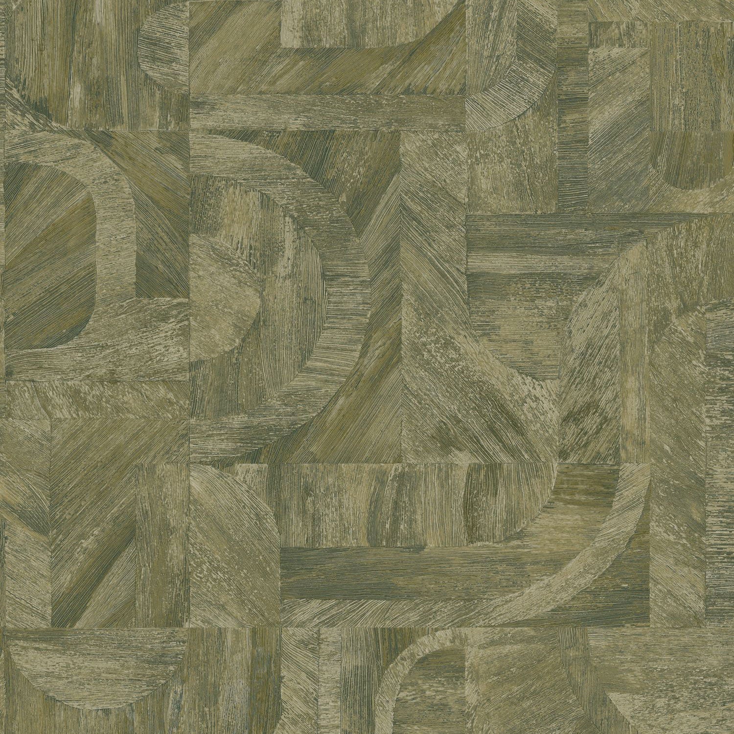 76870610 Intarsia Kaki Wallpaper by Casamance