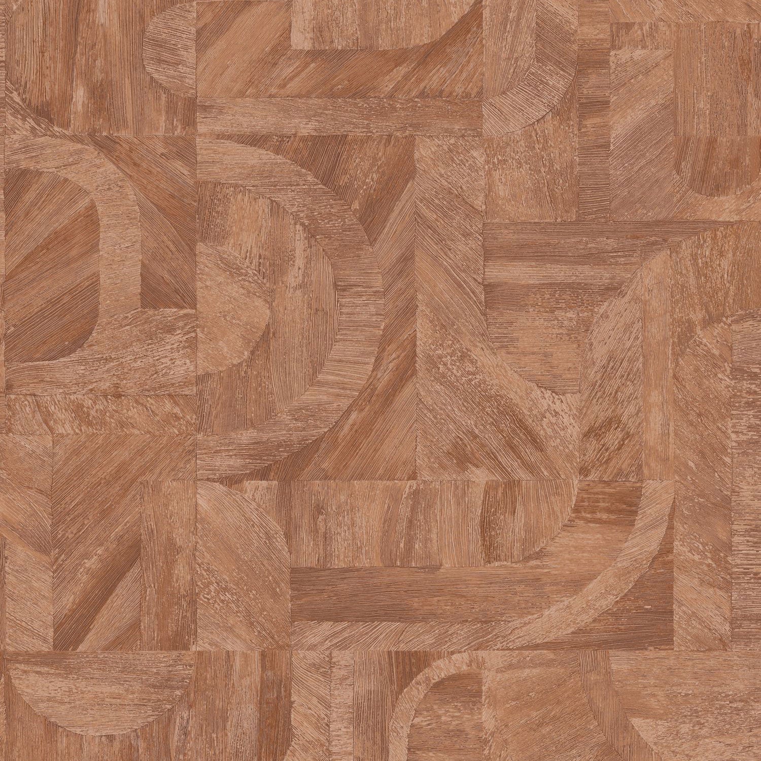 76870712 Intarsia Terre De Sienne Wallpaper by Casamance