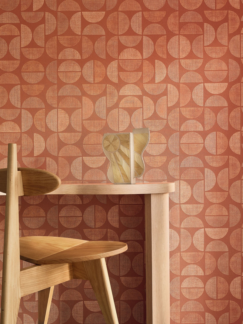76881222 Dualis Orange Brûlé Wallpaper by Casamance