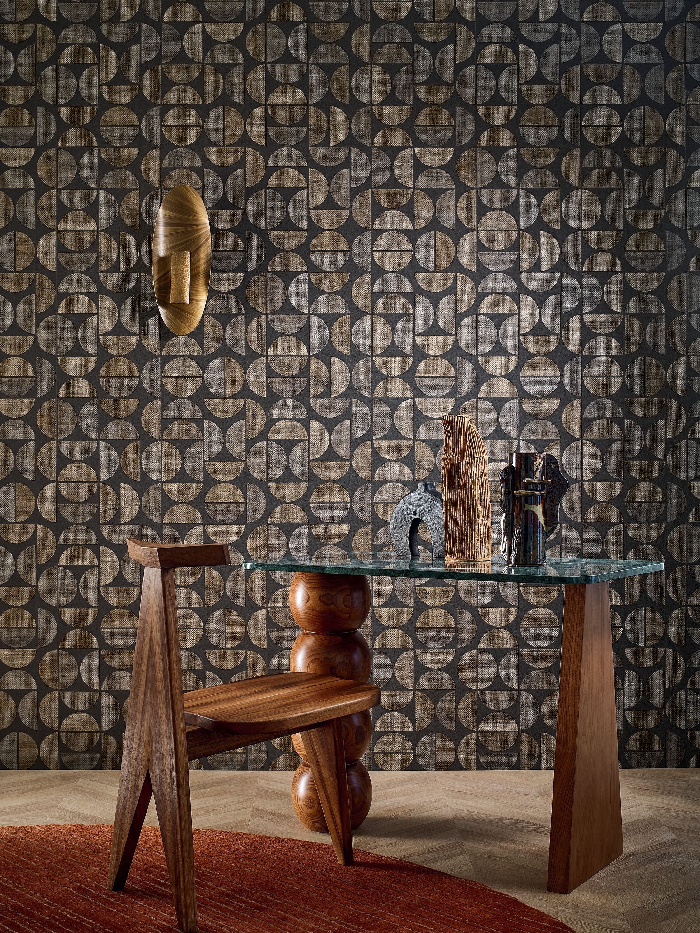 76881426 Dualis Ébène Wallpaper by Casamance