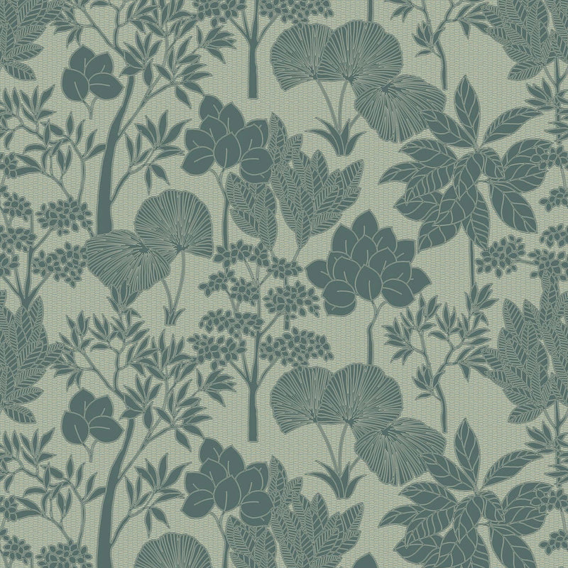 76900304 Inara Céladon/Doré Tressora Wallpaper by Casamance