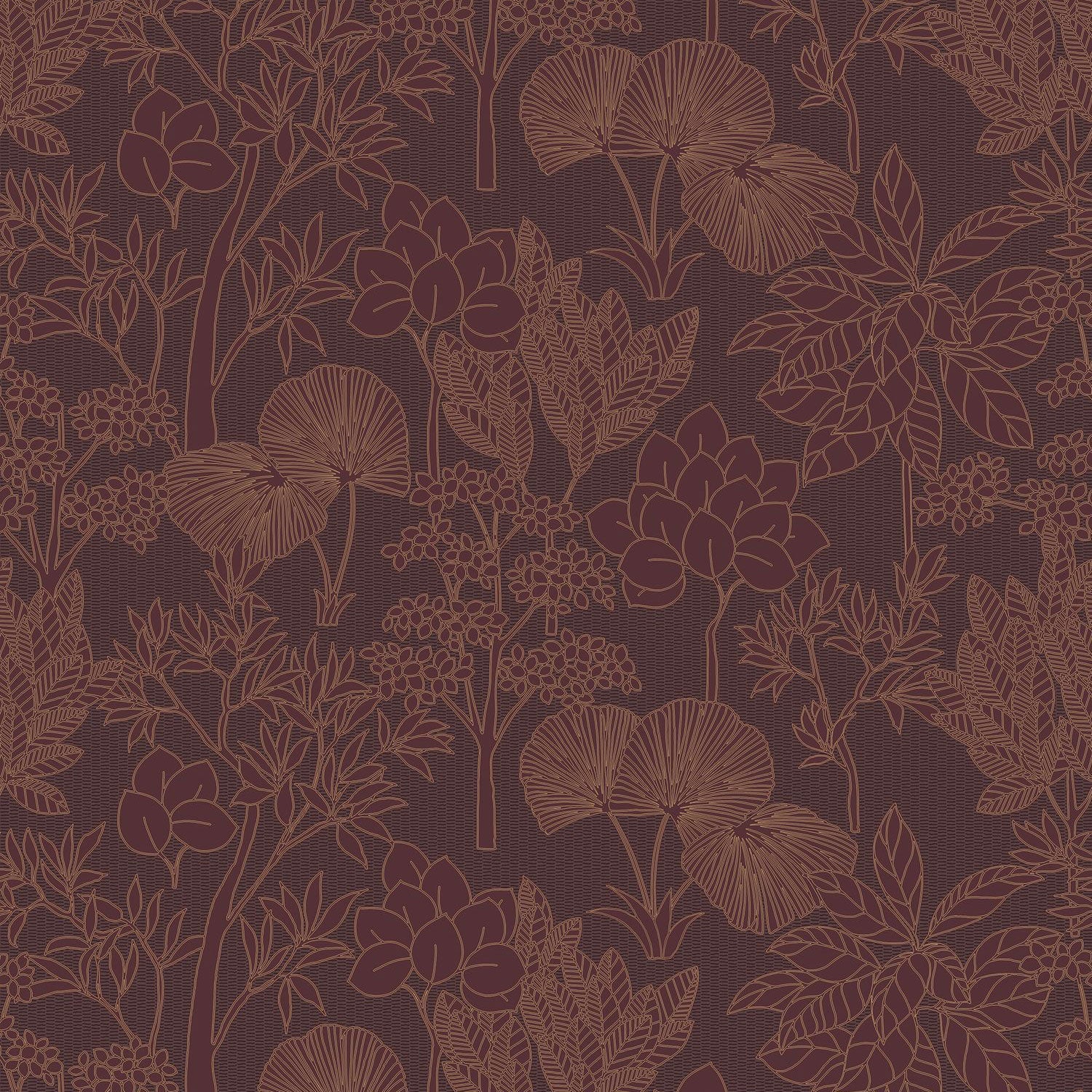 76900712 Inara Pourpre Tressora Wallpaper by Casamance