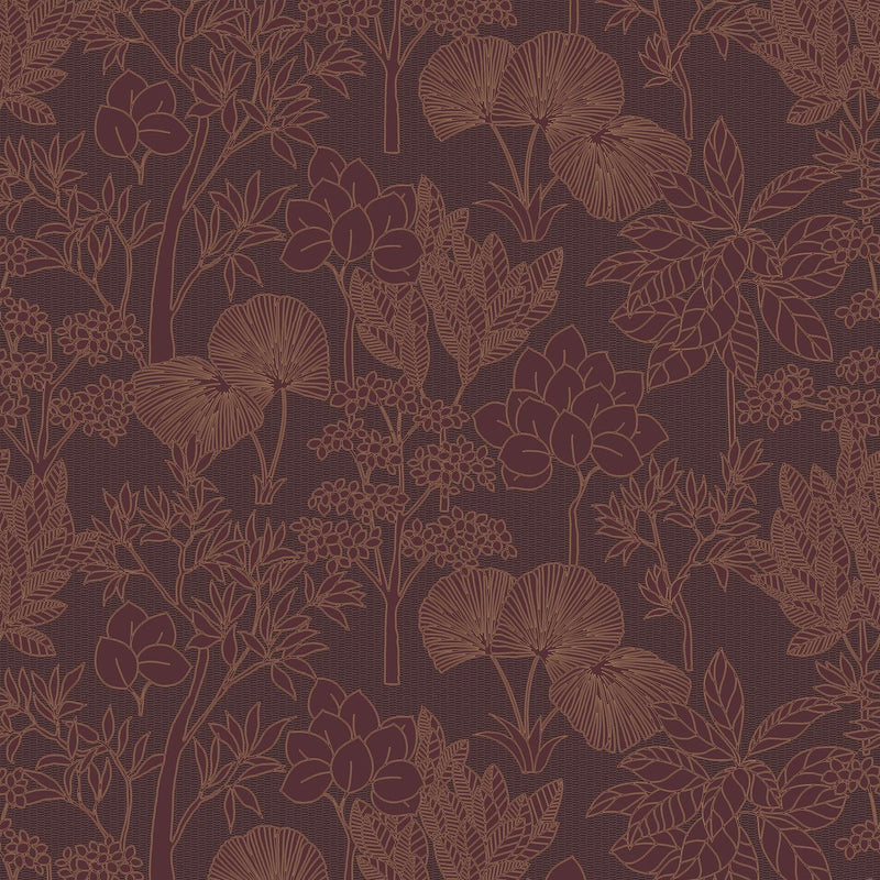 76900712 Inara Pourpre Tressora Wallpaper by Casamance