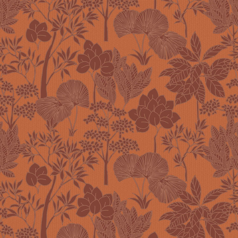 76900814 Inara Orange Brûlé Tressora Wallpaper by Casamance