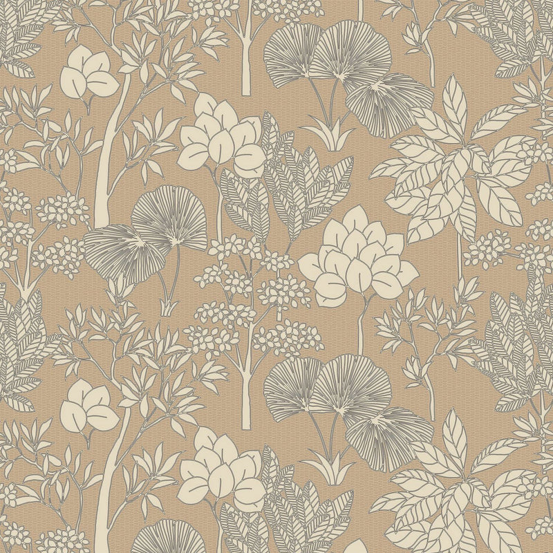 76902650 Inara Beige/Doré Tressora Wallpaper by Casamance