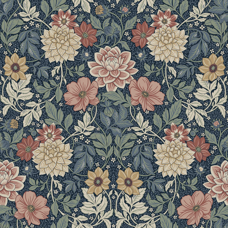 7690 Dahlia Garden Multicoloured Falsterbo III Wallpaper by Boråstapeter