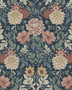 Dahlia Garden Multicoloured Icons Wallpaper by Boråstapeter