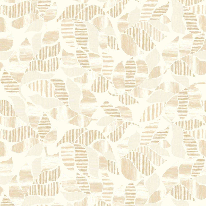 76910916 Lontara Blanc/Doré Tressora Wallpaper by Casamance