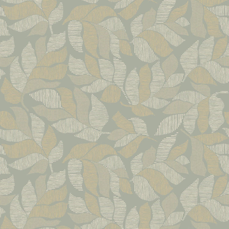 76911120 Lontara Vert Tressora Wallpaper by Casamance