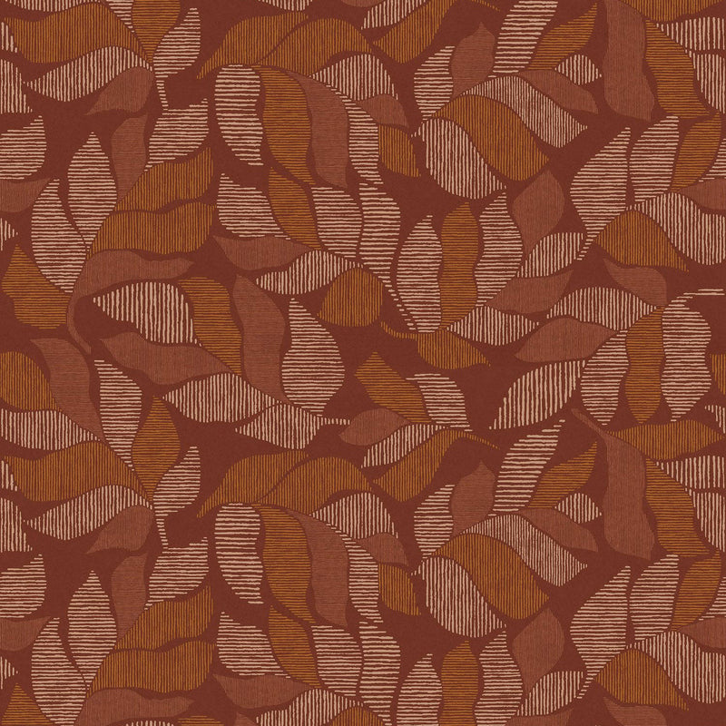76911222 Lontara Terracotta/Cuivré Tressora Wallpaper by Casamance