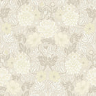 7691 Dahlia Garden Light Beige and White Falsterbo III Wallpaper by Boråstapeter