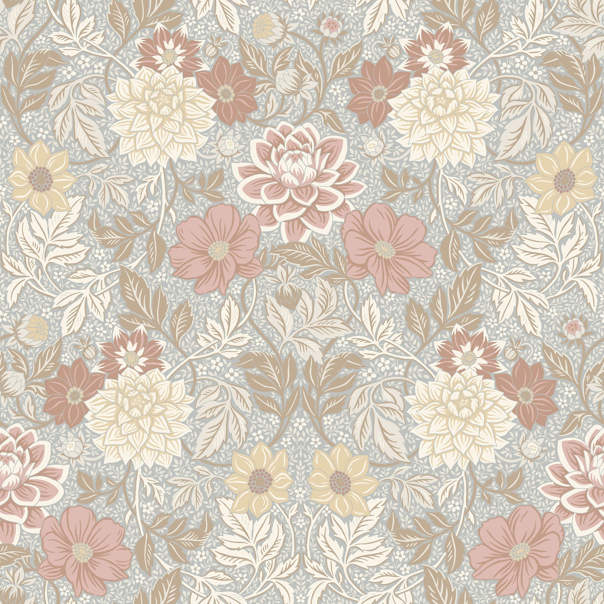 7692 Dahlia Garden Multicoloured Falsterbo III Wallpaper by Boråstapeter
