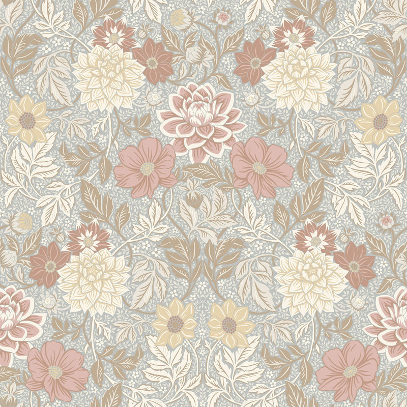 7692 Dahlia Garden Multicoloured Falsterbo III Wallpaper by Boråstapeter